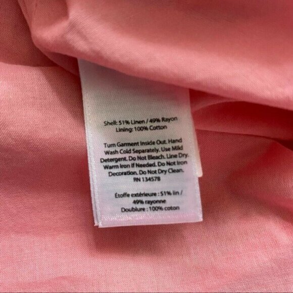 Vineyard Vines Shimmer Linen Sleeveles Tunic Dress Sz 2 - Picture 10 of 10